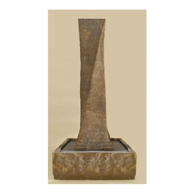 Rustic Twist Outdoor Cast Stone Garden Fountain Fountain Tuscan